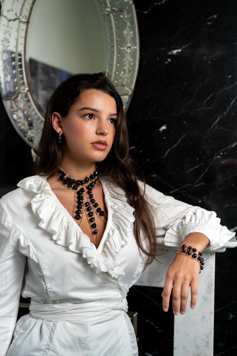 Pulsera perla negra