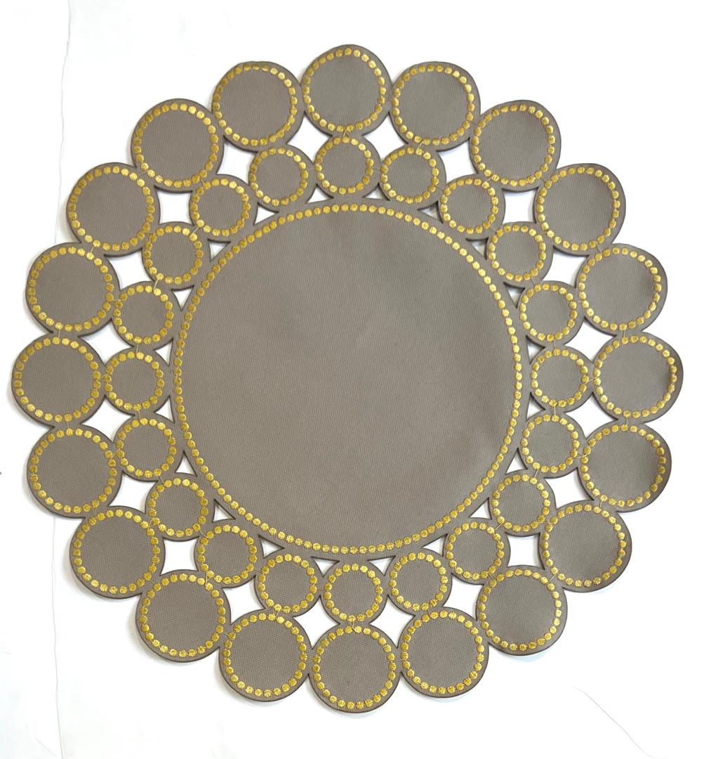 INDIVIDUAL LONA AROS BEIGE/D