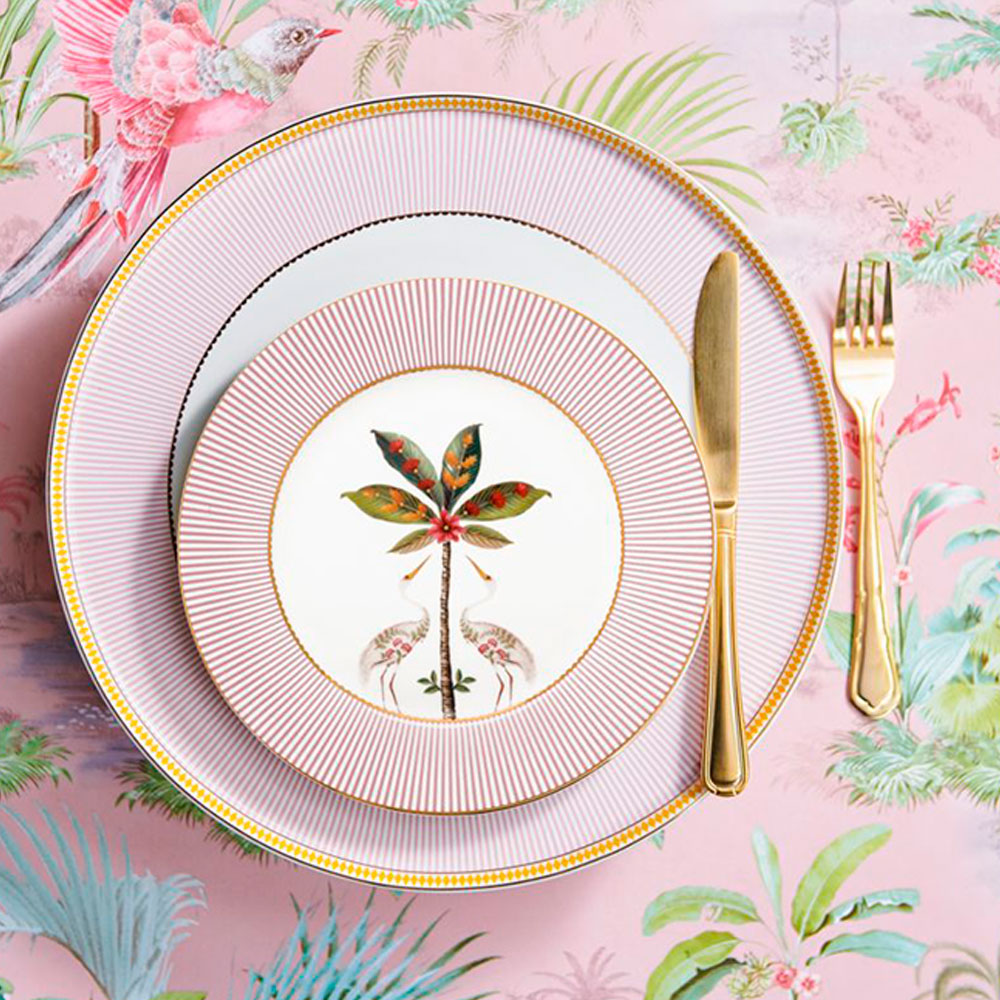PLATO POSTRE ROSADO LA MAJORELLE