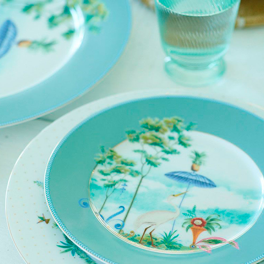 PLATO POSTRE AZUL JOLIE