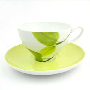 TAZA DE TE CON PLATO WAVES