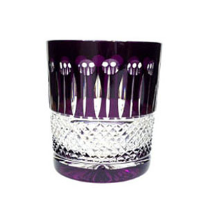 VASO BAJO DE CRISTAL MORADO