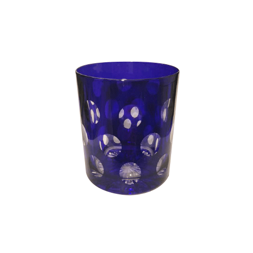 VASO BAJO DE CRISTAL COBALTO BIBA