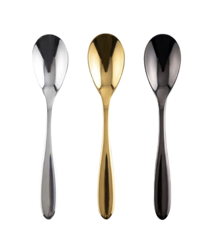 SET DE 3 CUCHARITAS DE CAFE TRICOLOR
