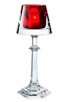 CANDELABRO CRISTAL HARCOURT CLEAR & RED