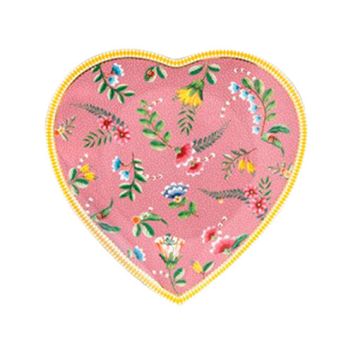 SET DE 2 PLATOS POSTRE CORAZON ROSADO LA MAJORELLE