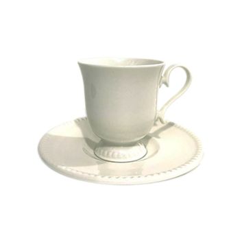 TAZA DE TE CON PLATO PERLE