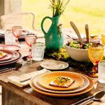 SET DE MESA BICOS AMARILLO