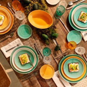 SET DE MESA BICOS TURQUESA