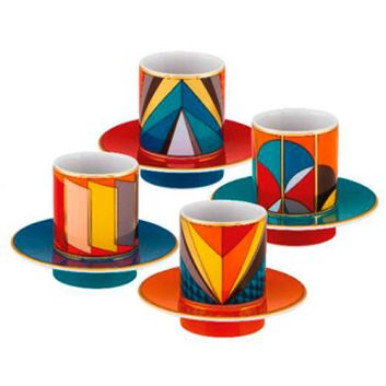 TAZA DE CAFE CON PLATO FUTURISMO