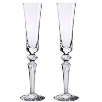 SET DE 2 COPAS BACCARAT FLUTE MILLE NUITS