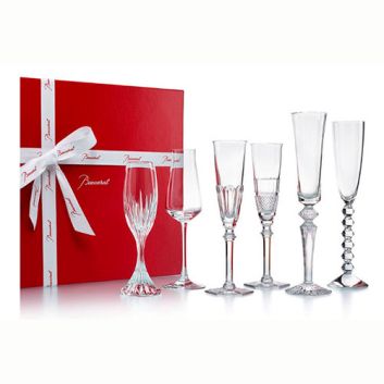 SET DE 6 COPAS BACCARAT BUBBLE BOX