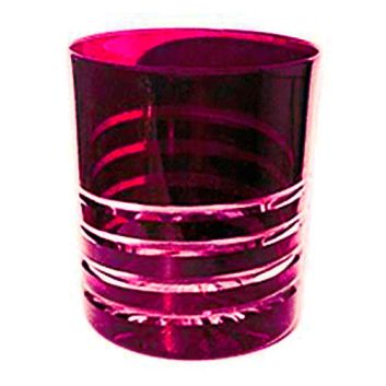 VASO BAJO DE CRISTAL MORADO ONDA