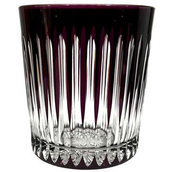 VASO BAJO DE CRISTAL MORADO