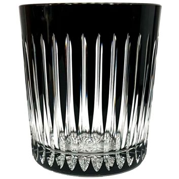 VASO BAJO DE CRISTAL NEGRO