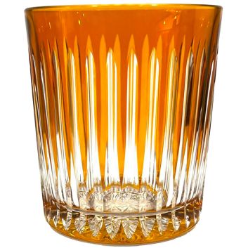 VASO BAJO DE CRISTAL AMBAR