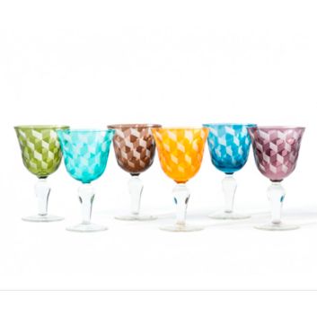 SET 6 COPAS  BLOCKS MULTICOLOR