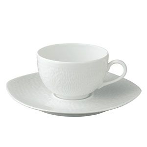 TAZA TE CON PLATO MINERAL BLANCO
