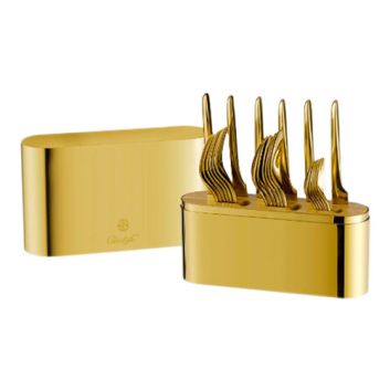 JUEGO DE 24 CUBIERTOS CHRISTOFLE ACERO CONCORDE GOLD