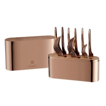 JUEGO DE 24 CUBIERTOS CHRISTOFLE ACERO CONCORDE COPPER