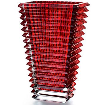 FLORERO BACCARAT GRANDE ROJO RECTANGULAR EYE