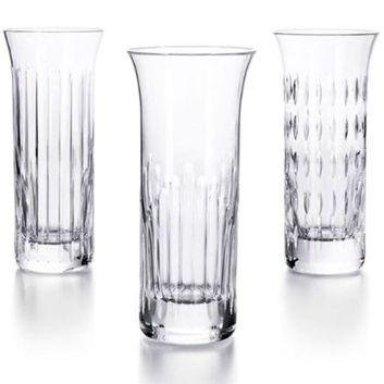 SET DE 3 FLOREROS BACCARAT FLORA TRANSPARENTE