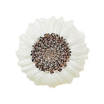 PLATO DE POSTRE GERBERA WHITE
