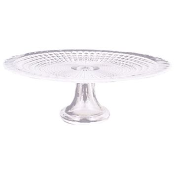 TORTERA CON PEDESTAL GRANDE TRANSPARENTE BON TON