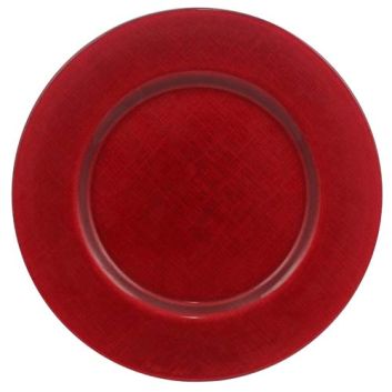 PLATO DE FONDO ROJO LISO