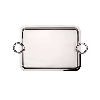 BANDEJA DE ACERO PEQUEÑA CON ARGOLLA
