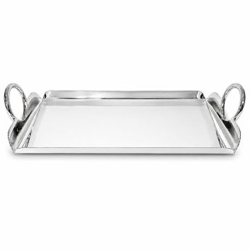 BANDEJA PLATEADA RECTANGULAR NOVA