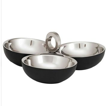 SET DE 3 BOWLS NEGRO PARA APERITIVOS
