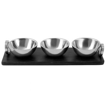 SET DE 3 DIPS CON BASE DE MADERA