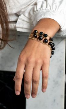 Pulsera perla negra