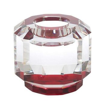 CANDELABRO CRISSY TRANSP-ROJO