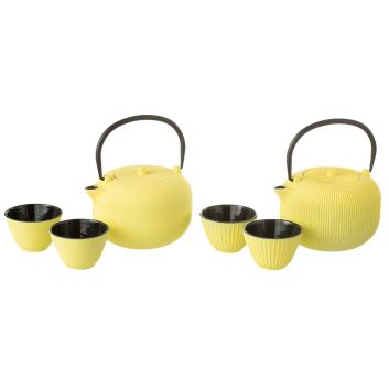 SET DE TE PARA 8 PERSONAS AMARILLO