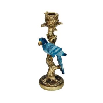 CANDELABRO PAJARO AZUL