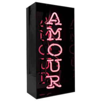 CAJA ACRILICA NEON AMOUR""