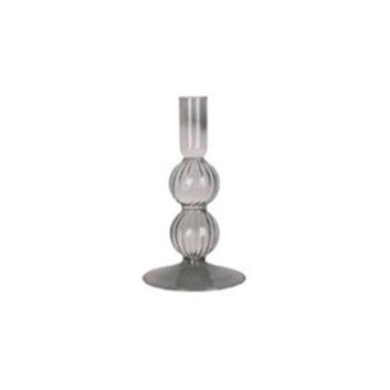 CANDELABRO MEDIANO SWIRL BUBBLES GRAY