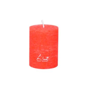 VELA CILINDRICA PILAR PEQUEÑA ANTIQUE RED