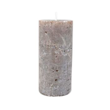 VELA CILINDRICA PILAR GRANDE BLACK SILVER