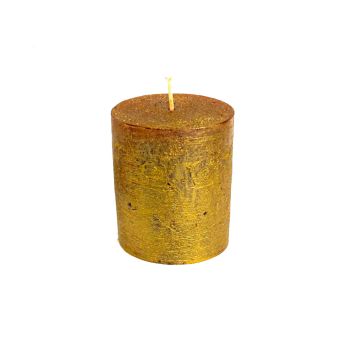 VELA CILINDRICA PILAR PEQUEÑA ANTIQUE GOLD