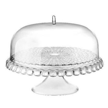 TORTERA GRD CON BASE TIFFANY TRANSPARENTE