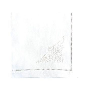 SERVILLETA DE TELA ARABESCO BLANCO FLORENTINA