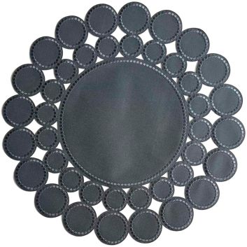 INDIVIDUAL LONA AROS GRIS OSCURO