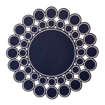INDIVIDUAL LONA AROS AZUL MARINO/BLANCO