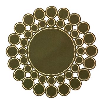INDIVIDUAL LONA AROS VERDE OLIVO