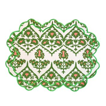 INDIVIDUAL LONA ESTAMPADO CELESTE/VERDE