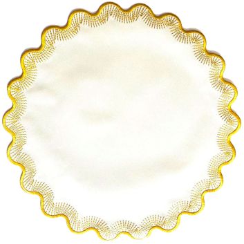 INDIVIDUAL LONA ACORDONADO MARFIL/DORADO