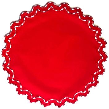 INDIVIDUAL LONA ACORDONADO ROJO